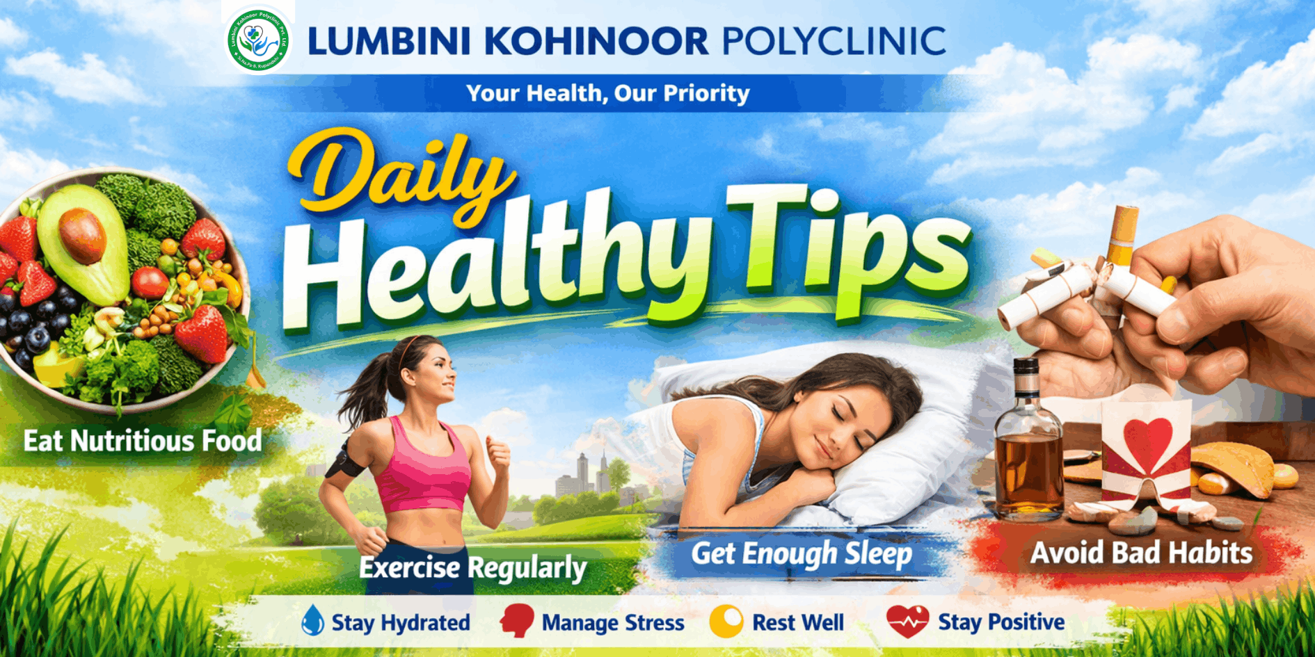 Daily Healthy Tips for a Healthier Life: Simple Habits to Stay Fit & Avoid Bad Habits